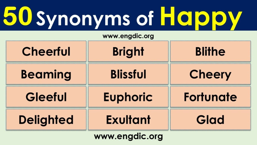 synonyms for happy