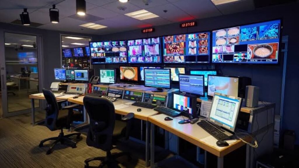 BBC Persian television broadcasting studio