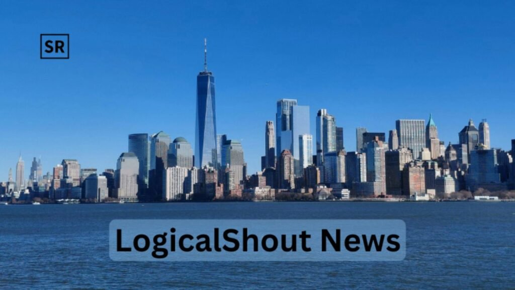 Illustration of the Latest News LogicalShout homepage displaying breaking news, technology updates, business headlines, and trending stories in a modern digital news layout.